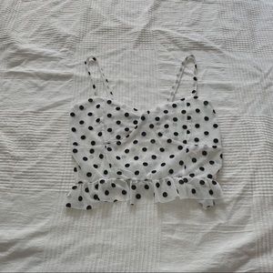 PrettyLittleThing Polka Dot Mesh Bralette Top